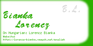 bianka lorencz business card